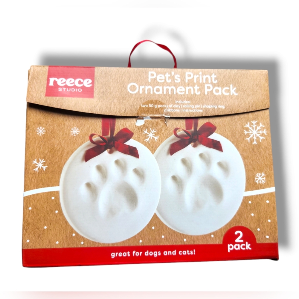 DIY Pet Paw Print Christmas Ornament Kit for Dogs or Cats